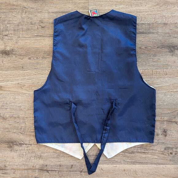 Mickey Mouse Satin Vest Vintage Red White Blue Patriotic Disney OSFM - Picture 2 of 8